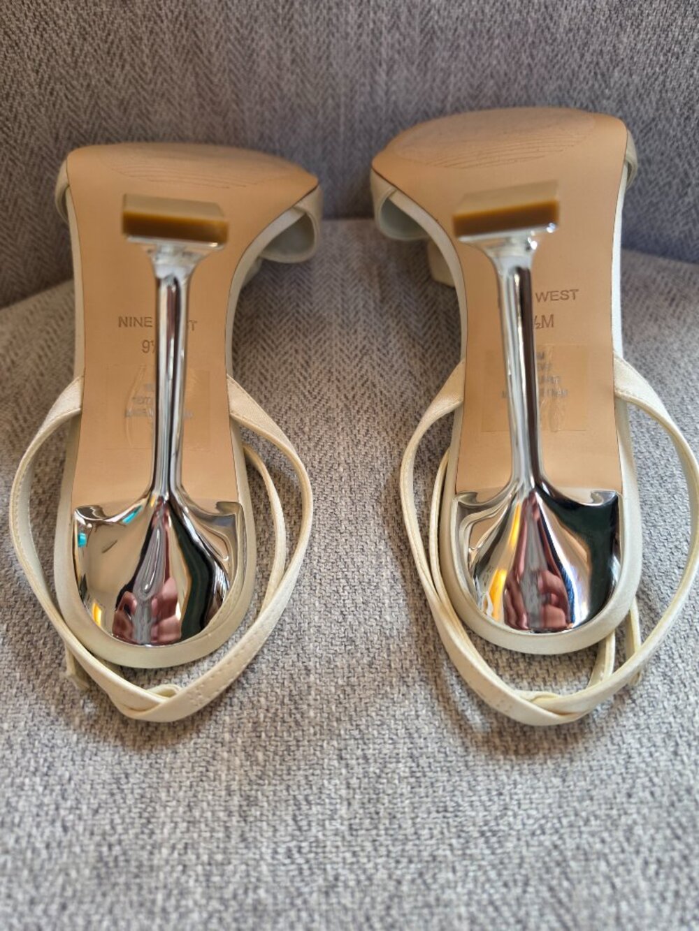 Nine West Neve Rosette Ankle Strap Sandals - Picture 8 of 9
